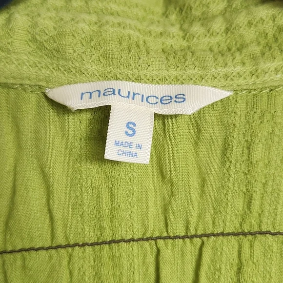 Maurices- Green V-Neck Tunic Top- Small - Picture 2 of 6